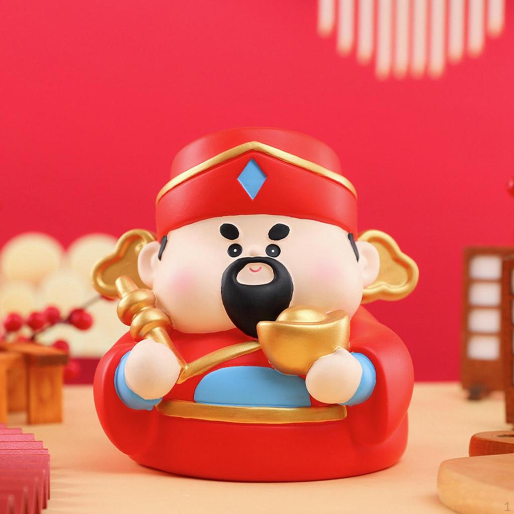 Chinese Wealth Deity Figurine for Abundant Home Blessings