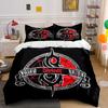 Christmas Gingerbread Pattern Bedding Duvet Cover Set Duvet Cover Pillowcases  (1*Duvet Cover 2*Pillowcases, without duvet insert)