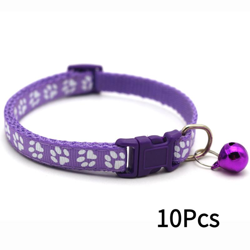 Haustier Patch Halsband Hund Katze Halsband Einzelner Pfotenabdruck Glockenhalsband Katze Schnalle Halsband Heiß verkaufendes Halsband