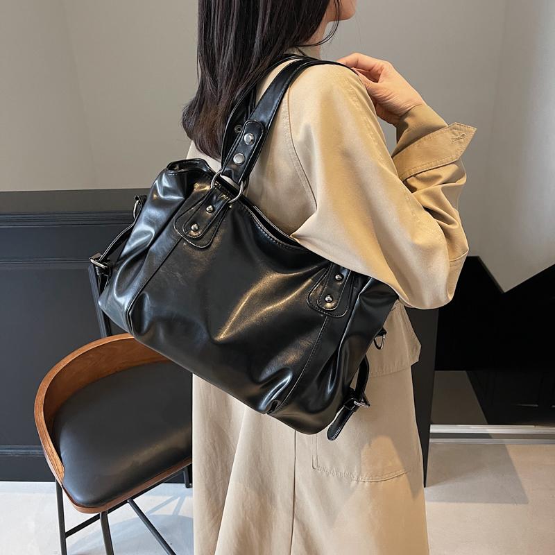 Minimalistische Damenhandtasche mit großem Fassungsvermögen, modische Schultertasche, einfache und lässige Tragetasche, geeignet für den täglichen Gebrauch und zum Einkaufen