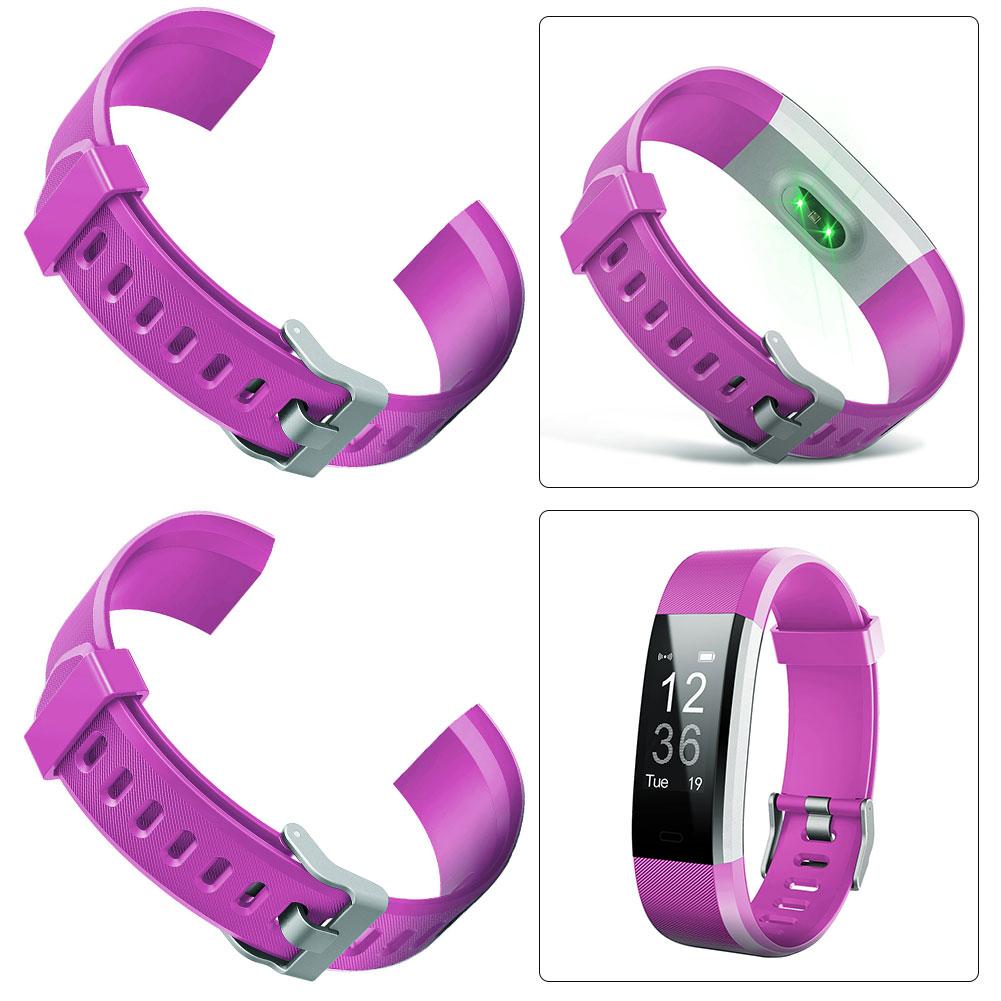 

T0# 2Pcs 20mm Replacement Band Silicone Smart Watch Wrist Strap for ID115Plus HR