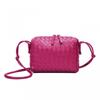 Handwoven Mini Square Crossbody Bag Women Soft PU Leather Shoulder With Zip Urban Chic Style
