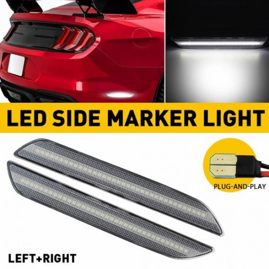 2X Rear LED Bumper Side Signal Marker Light Dynamic 2015- For Ford Mustang