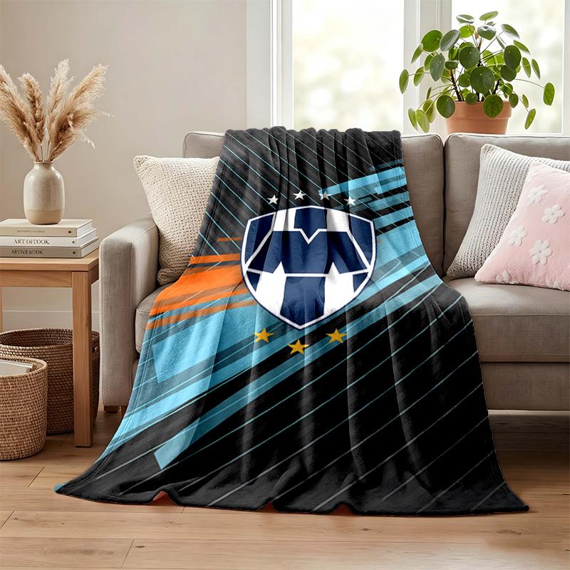 Club de Futboll Monterrey ICON blanket Flannel Blanket Soft Cozy Plush Throw for Sofa Bed Lightweight Home Decoration