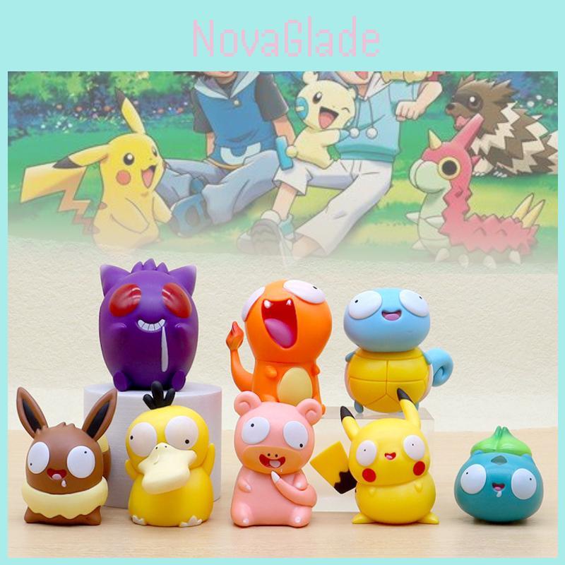 Unique Pokmon Big-eyed Pet Elf Mini Figure Set Adorable Pvc Toy Doll Collection