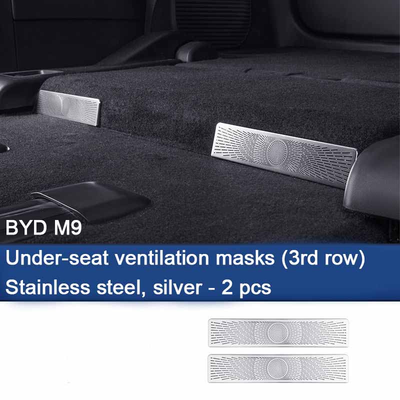 Air Outlet Covers For BYD M9 Xia 2025 2026 2027 Car Under Rear Seat Ventilation Conditioner Vent Intake Grille Auto Accessories