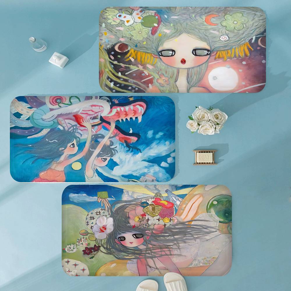 A-Aya T-Takano Art Bathroom Mat Kids Room Bedroom Decoration Balcony Anti-Slip Doormat Living Room Welcome Rug