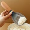 Wooden Handle Silicone Rice Spoon Non-stick Heat-resistant Spoon Standing Cooking Spoon  Home