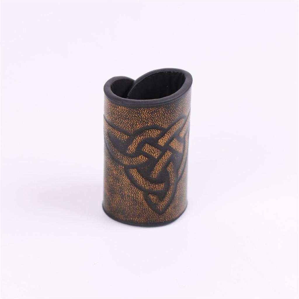 Viking Inspired Embossed PU Leather Hair Accessories Fashion Hair Ornament With Norse Symbols For Men And Women