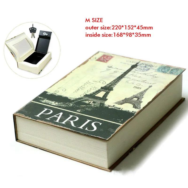 Hjem Bok Safe Nøkkel Lås Type Høy kvalitet Hemmelig bok Skjult Safe Safe Metall Stål Simulering Klassiske bøker Pengeboks Myntbank