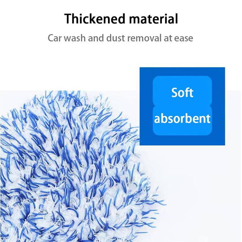 SEAMETAL 1PC Microfiber Car Wash Glove Double-Side Finger Pocket Car Wheel Wash Mitt for Car Cleaning