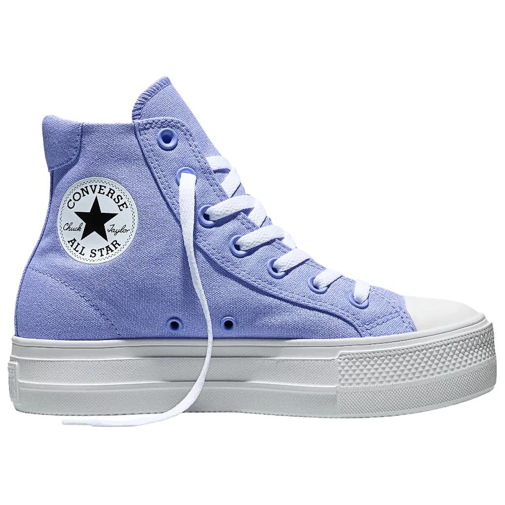 Converse Day One Platform Comfortable Versatile High-Top Canvas Shoes Women sneakers Blue A19323C