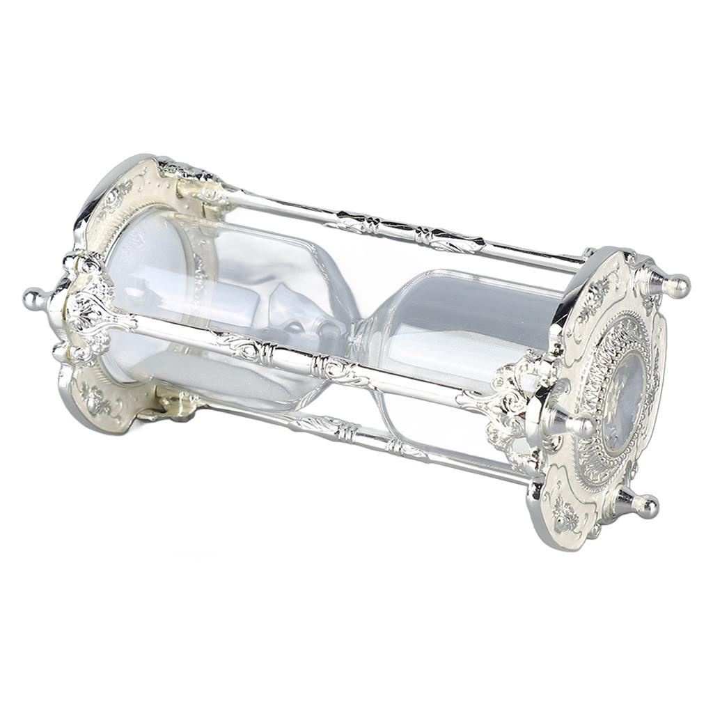 Antique Sand Hourglass Timer Metal Elegant 15 Minutes Decorative Hourglass for Wedding Home Desk