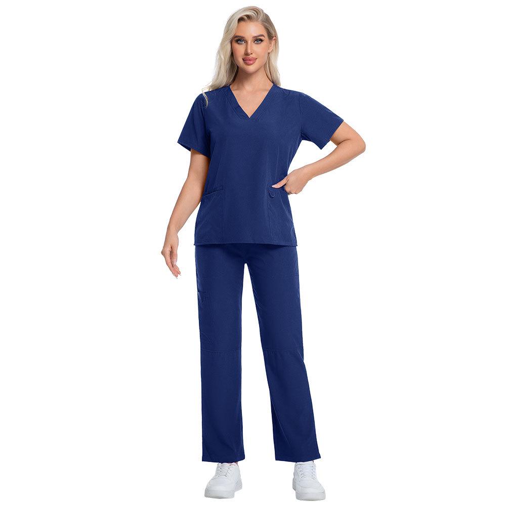 Short Sleeve Nurse Work Uniform Set for SPA & Salon 