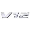 3d Chrome Black V12 Logo Letters Car Fender Emblem For Mercedes Benz Coil W220 CL 500 CL600 S600 V12 Badge Sticker Accessories