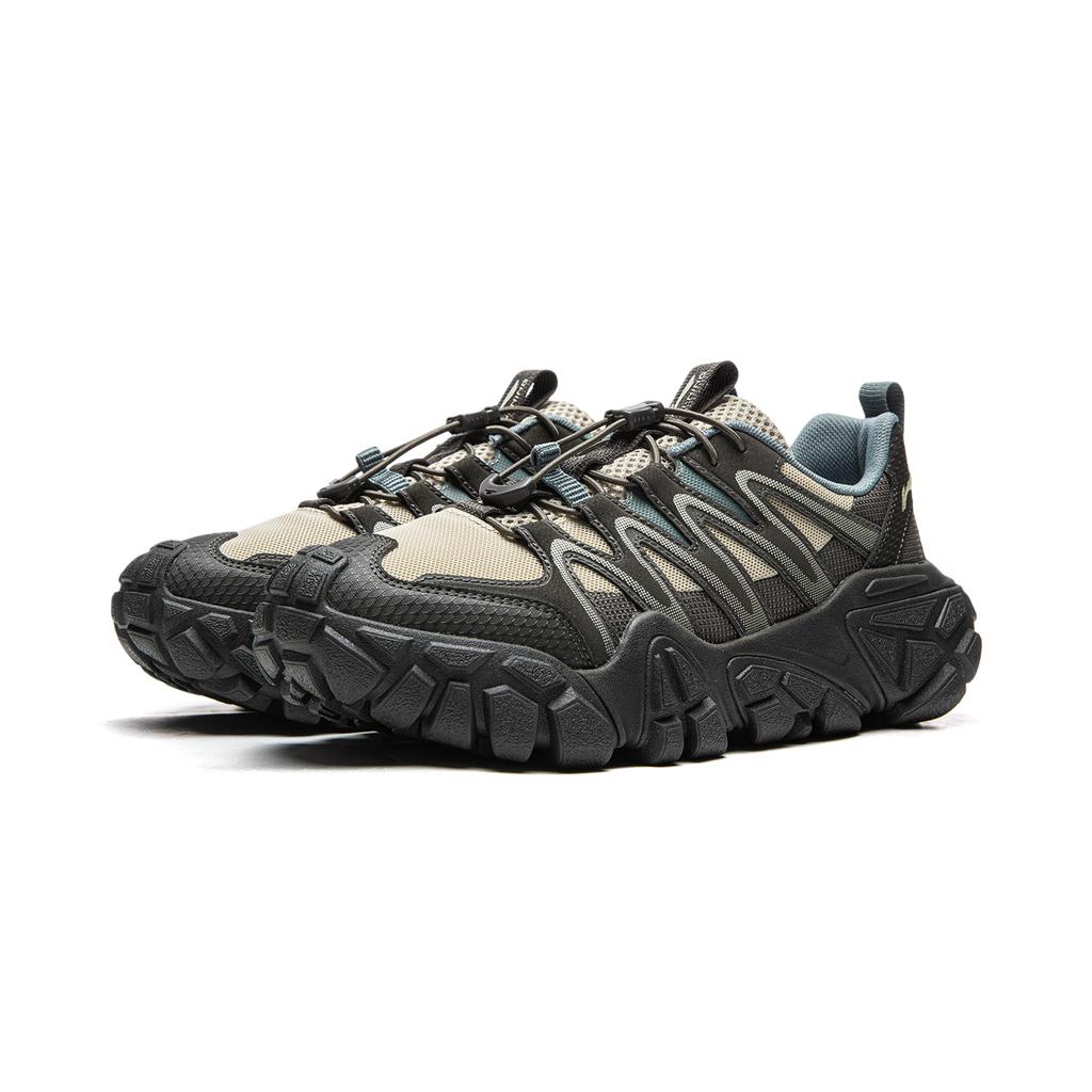 Li Ning Sand Dune Cushioning Slip Resistant Abrasion Resistant Support Low Top Outdoor Shoes Men's AGCW093-2