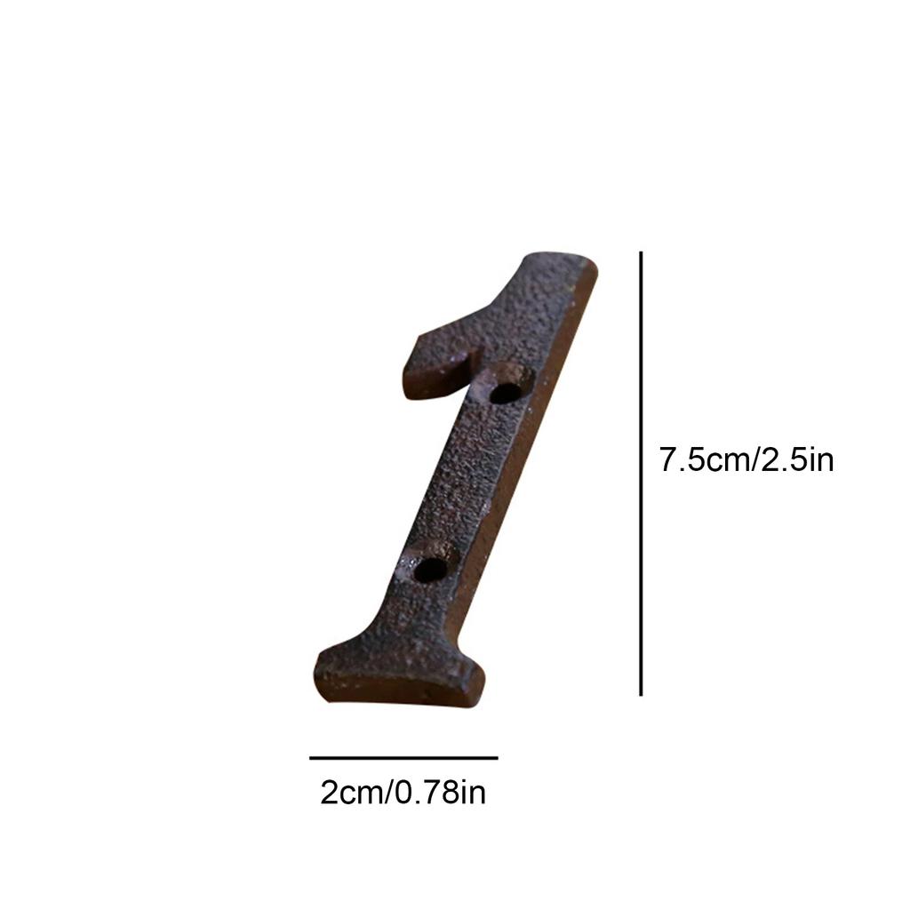 0 to 9, A to Z Metal Letters Numbers Cast Iron Decoration House Sign Doorplate DIY Cafe Wall House Door Address Alphabet Number