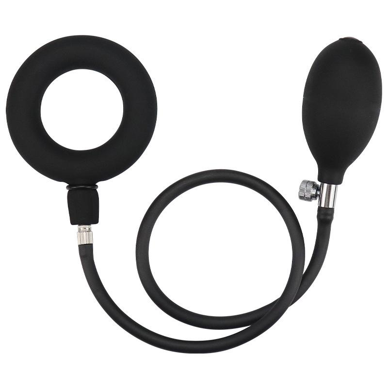 Inflatable Ejaculation Delay Penis Ring Liquid Silicone Erection Enhancing Cock Ring Flirting Training Male Masturbator Sex Toys