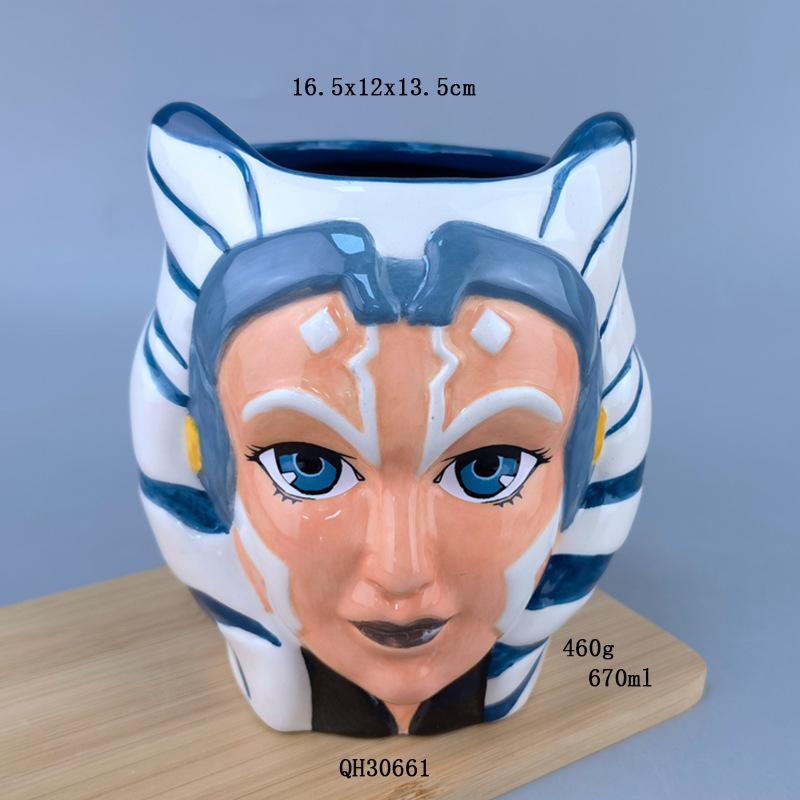 

Creative Ceramic Animation Doll Mug Birthday Gift Character Avatar Office Water Cup 3D Hand-Painted Coffee Cup 601-700ml