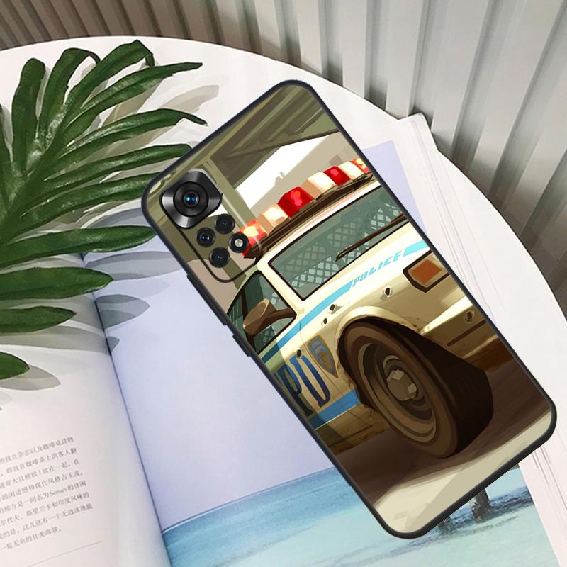Police Car Funda For Xiaomi Redmi Note 14 13 10 11 12 15 Pro Plus Case For Redmi 15 13C 12C 10C 14C 15C