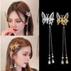 Moving Butterfly Tassel Hairpin Girl Retro Sweet Fairy Hairclips Side Clip Hair Tie Korean  Hair Accessories