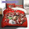 AFC Ajax  Pattern Bedding Quilt Set Quilt Cover Pillowcase Home Decoration Birthday Gift (1 * duvet cover + 2 * pillowcase, without core)