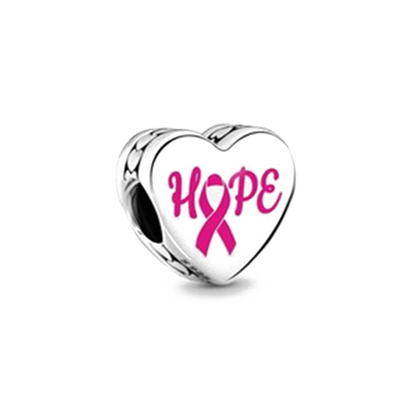 925 Silver Pink Series Cake Wings Flower Heart Pig House Donut Charm Bead Fit Bracelet DIY For Woman Girl Jewelry