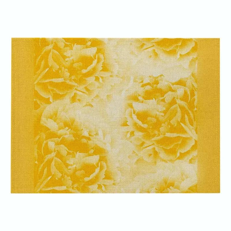

Yellow Cotton Linen Geometry Pattern Kitchen Placemat Dining Table Mats Coaster Pad Fruits Bowl Cup Mat 45*30cm Home Decor 4pcs 30x45cm