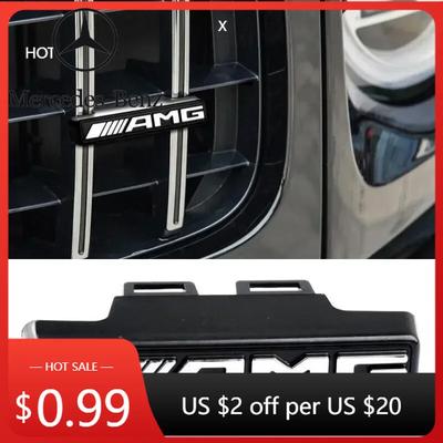 Pegatina Caliente para Coche 80x35mm ABS Insignia Emblema Etiqueta para Rejilla Frontal de Coche para Mercedes Benz AMG W463 W464 W461 G63 G65 Accesorios de Automóvil De