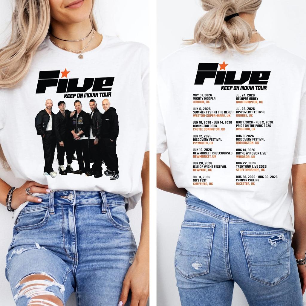Five Keep on Movin Tour 2026 Concert Fan Gifts Unisex T-shirt