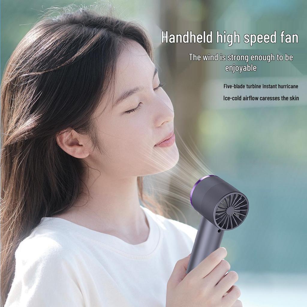 T29 High-Speed Portable Fan: USB Charged, Mini Size, 100-Speed Digital Display, Powerful Turbine