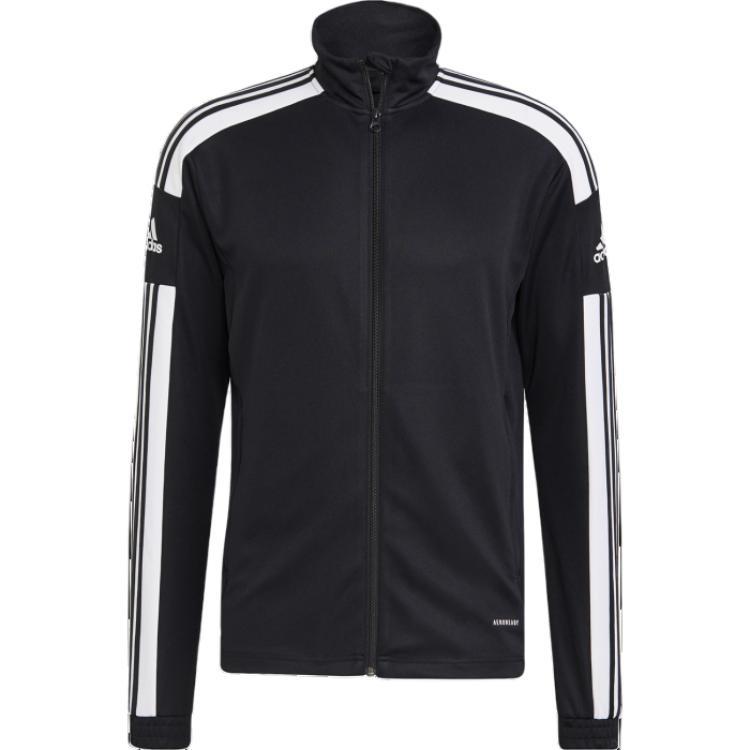 Men s adidas Stripe Printing Logo Zipper Stand Collar Jacket Black GK9546 XS