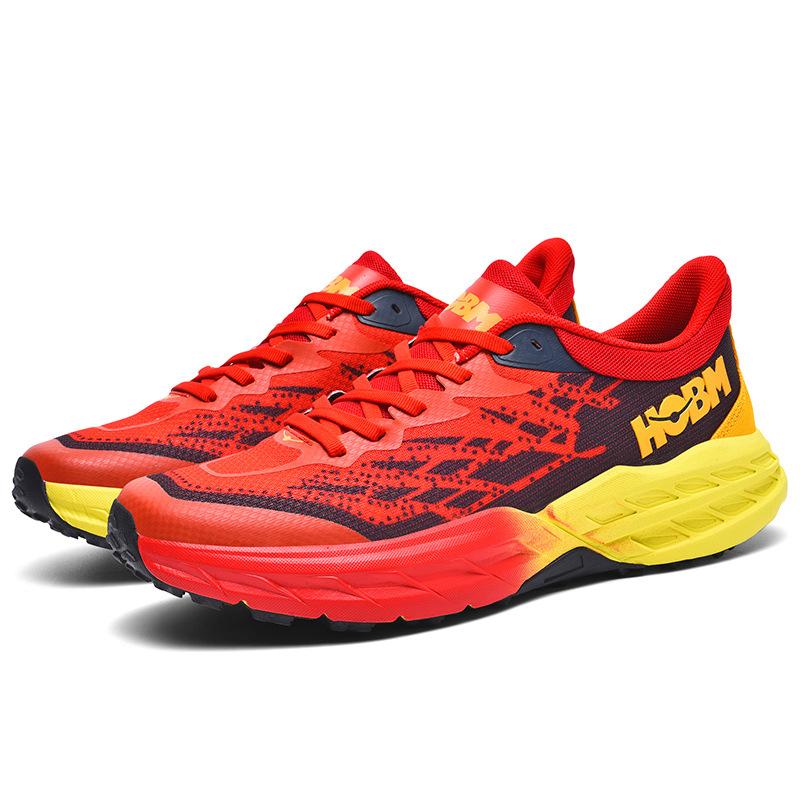 New Guochao sports shoes men's lightweight cushioning running shoes flying woven hollow mesh shoes