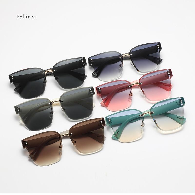 New Fashion Rimless Sunglasses Women Brand Designer Gradient Sun Glasses Luxury Trimming Frameless Eyeglasses Ladies Gafas