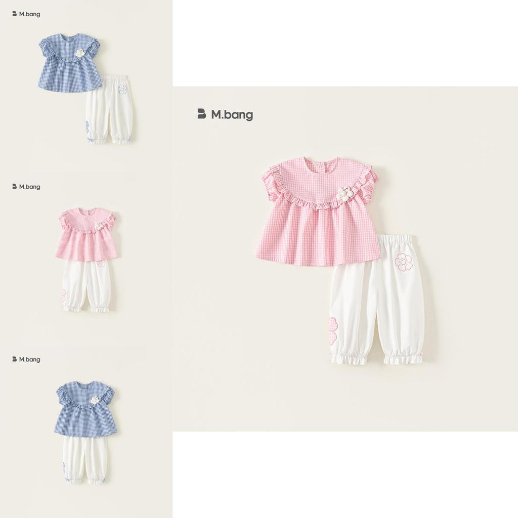 Girls Short Sleeve Pants Suit With Comfortable Material And Summer Style For Kids