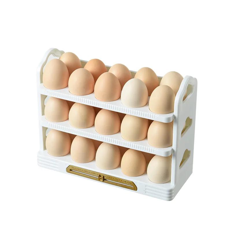 

Space Save Egg Holder Storage Box Drawer Egg Basket Case Tray Refrigerator Fridge Organizer Container Novel Kitchen Accessories