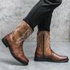 Designer Brand Winter Hot Selling High Top Boots Western Classic Men's Chelsea Boots Men's Genuine Leather High Top Shoes