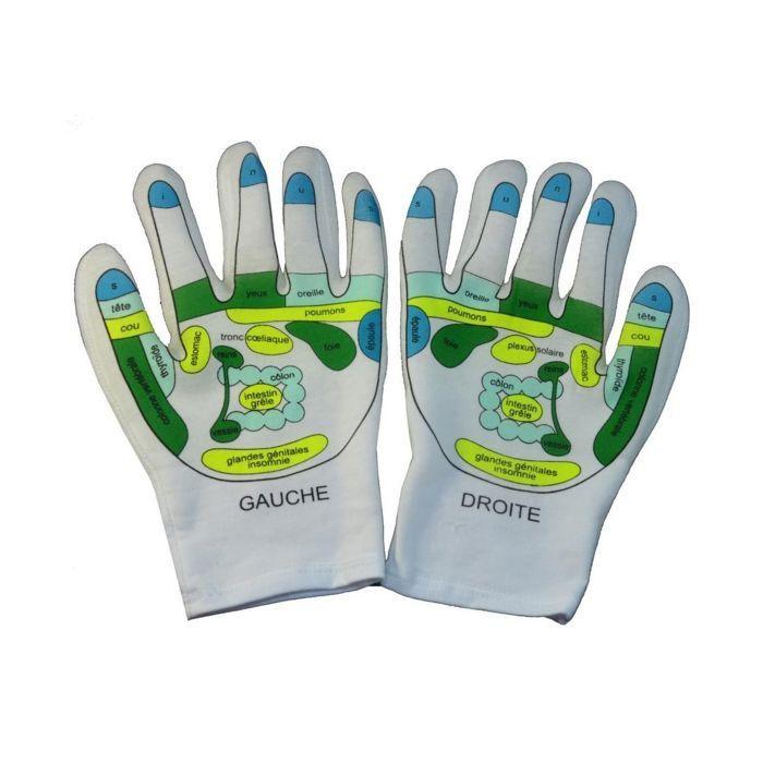 Gants Hydratants Réutilisables -Massage Réflexologie - Soin des Mains avec Gel enrichi aux 4 Huiles – Hydradants - Sun&amp;Sia