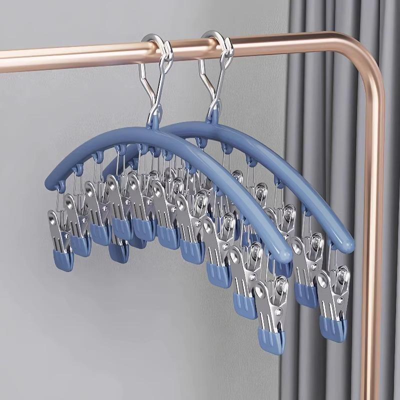 Multifunctional Stainless Steel Clothes Pegs for Baby Clothes, Socks, and Underwear - Household Drying and Storage Rack