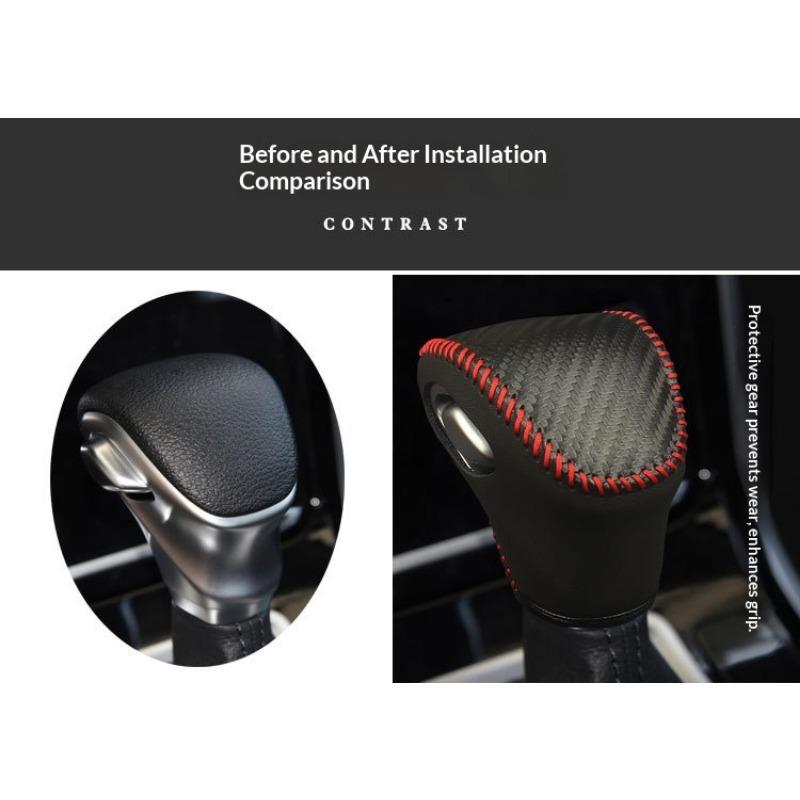 Couvre Poignée Levier de Vitesse pour Kia Antidérapant Résistant à l'Usure Protections Durables Couvercle Pommeau de Levier de Vitesse Accessoires de Voiture