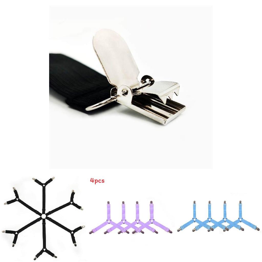 Adjustable Bed Sheet Clips Set For Nonslip Mattress And Curtain Securement