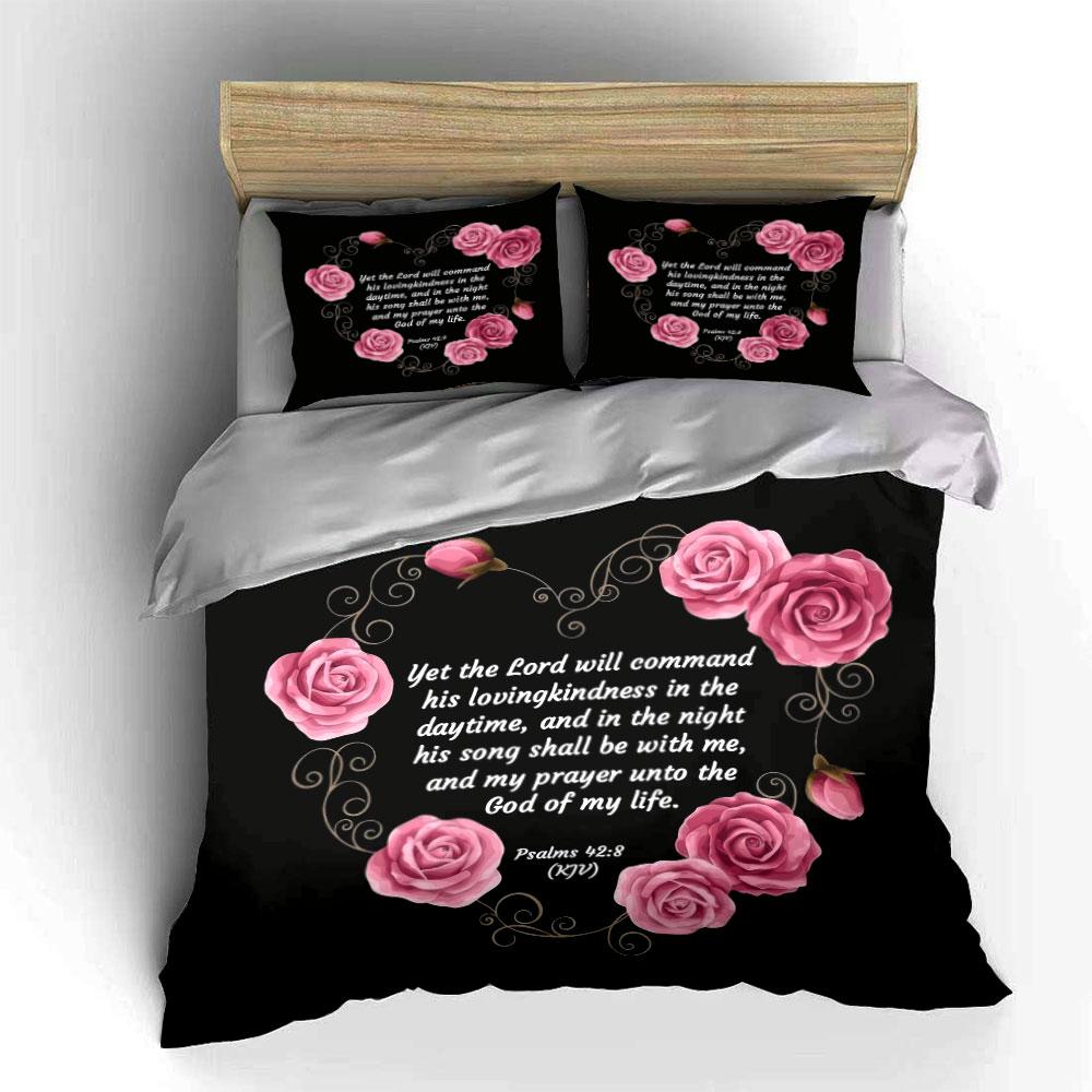 Romantic Floral Design for Inspiration kid's and adults' bedroom decor Exquisite three-piece bedding set gift