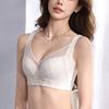 New lace big chest small underwear women's breathable breast upper support anti-sagging anti-light lace padded bra