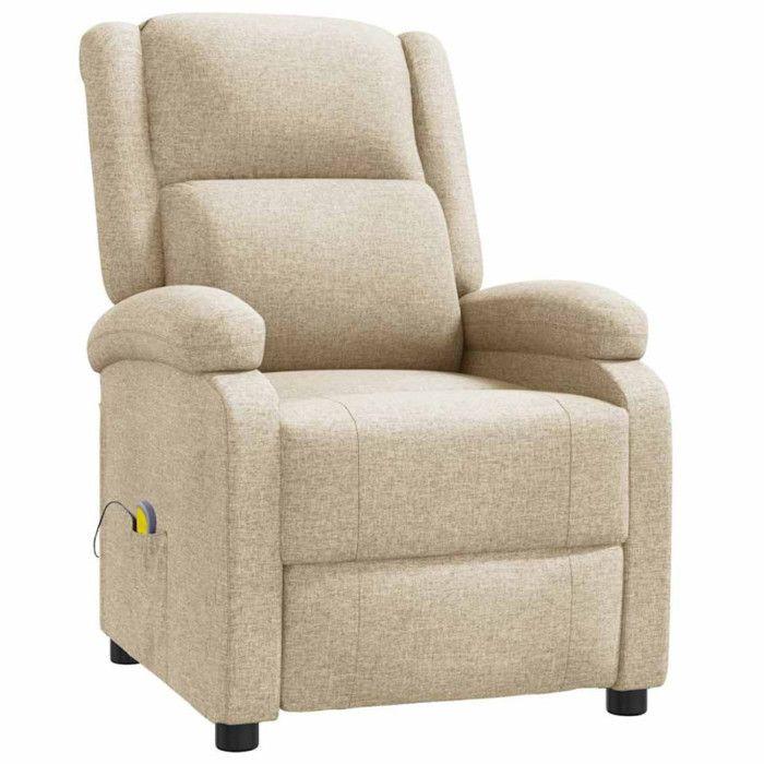 Fauteuil de massage Crème Tissu
