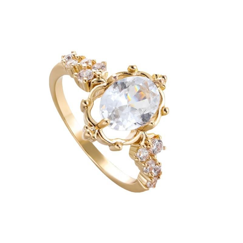 "A Song Of Ice And Fire" Wind Personality Delicate Design Sense Copper Inlaid Zircon Light Luxury Ring [