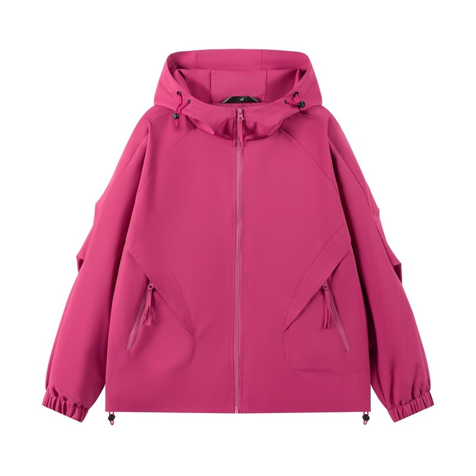 

Men s Waterproof All-purpose Hooded Jacket Jacket Loose Casual Outdoor Windbreaker Jacket XL