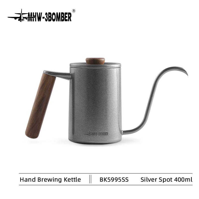 MHW-3BOMBER Pour Over Coffee Kettle 400ml/600ml Stainless Steel Gooseneck Tea Water Pot Chic Cafe Barista Kitchen