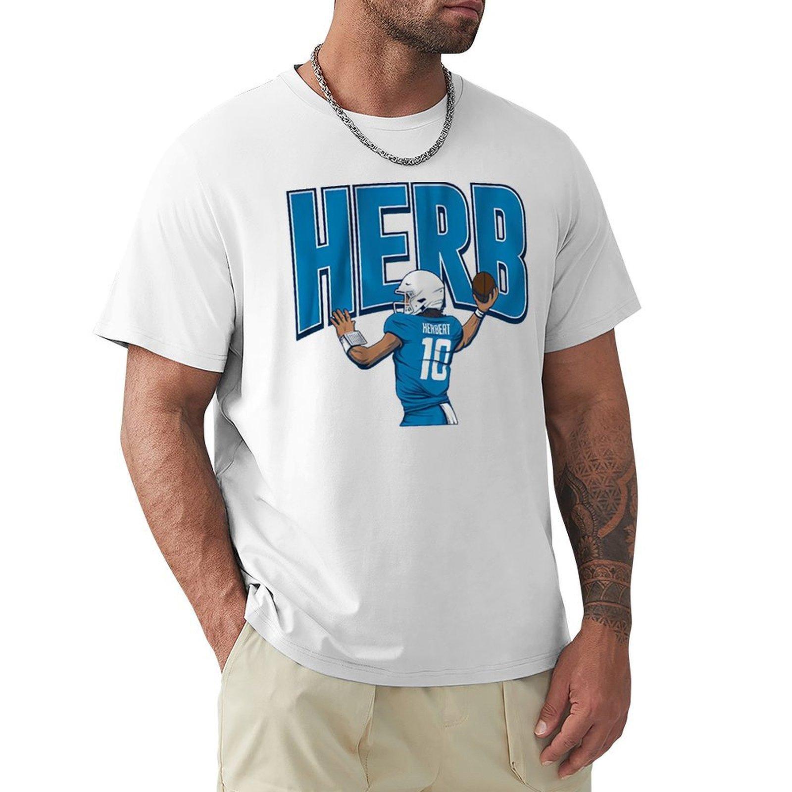 Justin Herbert HERB TShirt cotton man tshirts designer shirts mens big and tall t shirts S
