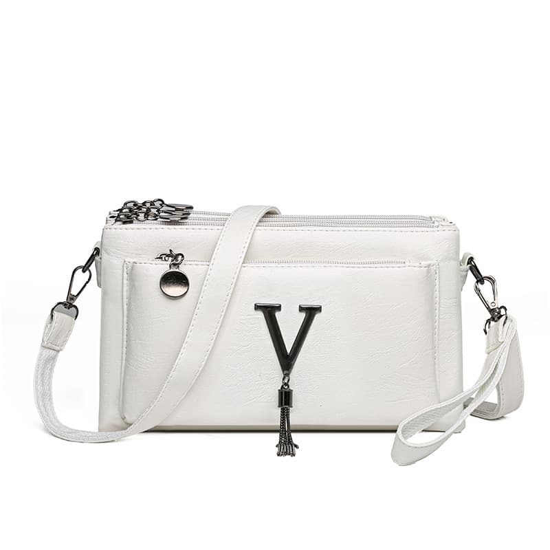 

Retro shoulder bag niche messenger bag small square bag белый