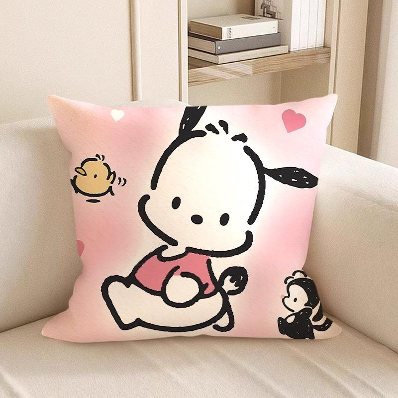 Cute Cartoon-Printed Pillowcases: Snoopy and Friends Designs! Sofa Cushion Cover, Room Decoration, Gifts